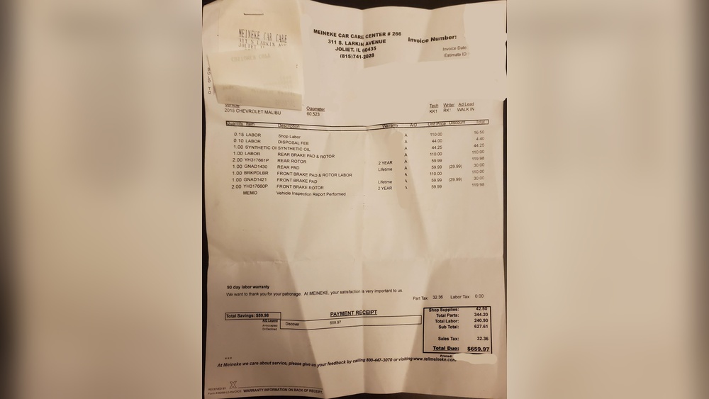 How Much Does Meineke Charge for Brakes And Rotors