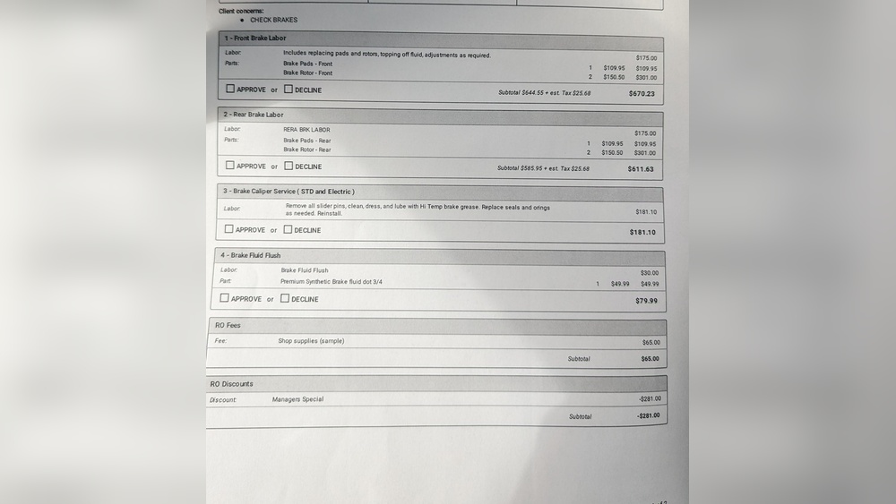 How Much for Brakes And Rotors Honda Accord