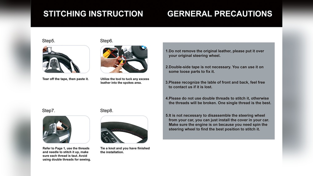 How to Start Threading a Needle for Steering Wheel Cover